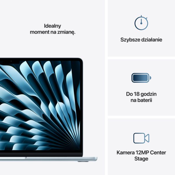 Apple MacBook Air 13 M4 16GB RAM 512GB SSD - Błękitny mistermac
