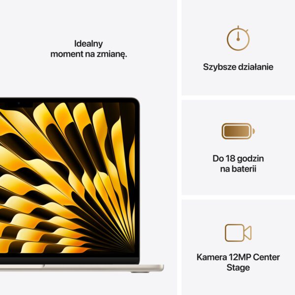 Apple MacBook Air 13 M4 24GB RAM 512GB SSD - Księżycowa poświata mistermac
