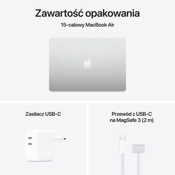 Apple MacBook Air 15"M4 10 rdzeni CPU 10 rdzeni GPU, 24GB RAM 512GB SSD - Srebrny - obrazek 7